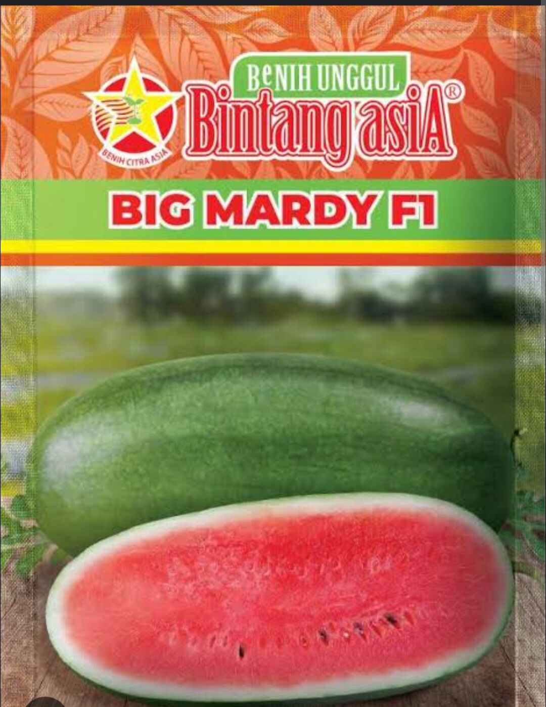 Benih semangka BIG MARDY F1 20 Gram Bintang Asia Harga 115,000 rupiah*Gratis Ongkir