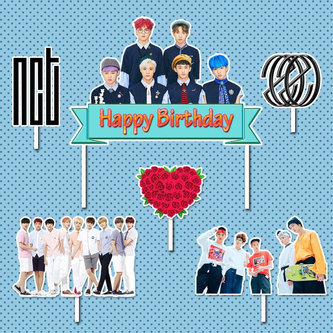 Cake Topper NCT 127 dream Happy birthday Lazada Indonesia