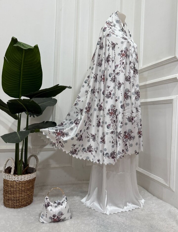 2in1 Adult Mukena Armani Silk Premium Lasercut
