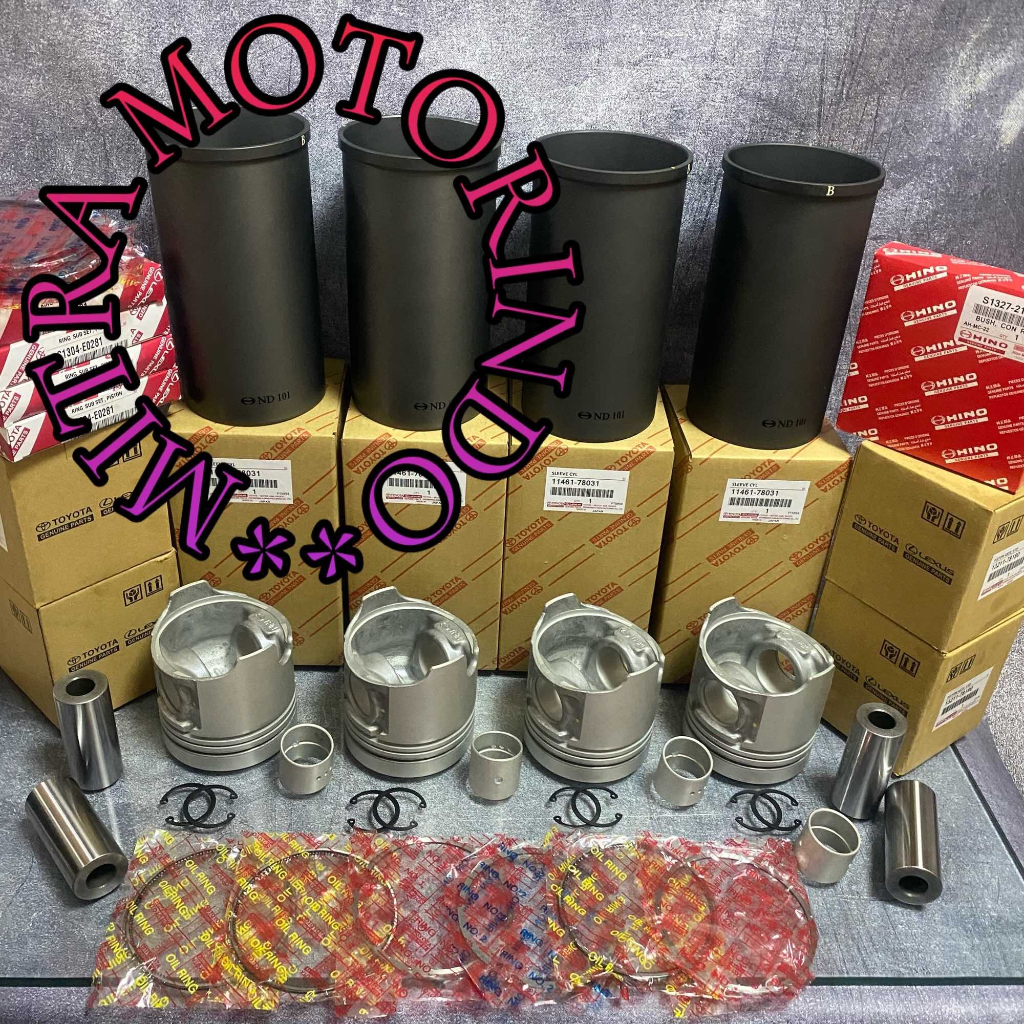 Liner Kit/Paket Piston +Paket Piston+Liner+Ring+Bushing Con Rod HT130 Hino Dutro HT130 S1271-E0389 Type A Harga 3,585,000 rupiah*Gratis Ongkir