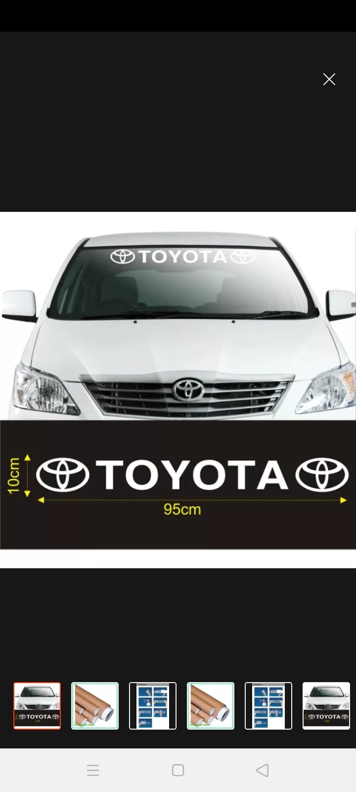 STIKER MOBIL STIKER KACA DEPAN MOBIL TOYOTA STICKER CUSTOM STICKER CUTTING MOBIL Harga 40,000 rupiah*Gratis Ongkir