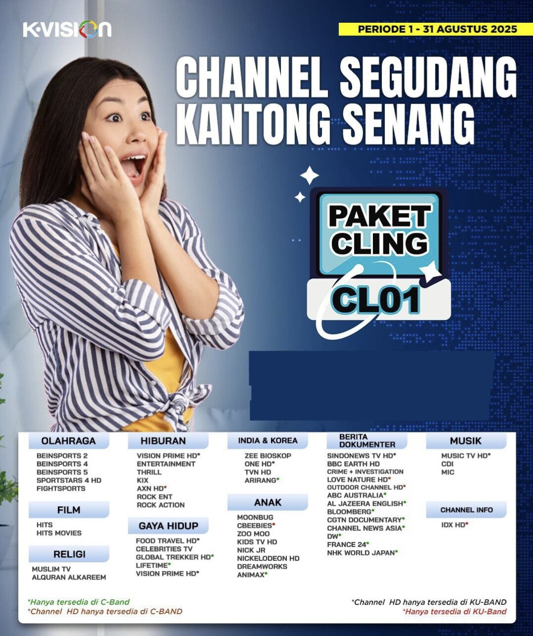 France News France 24 Stream Voucher Paket Cling CL12 K-vision 360