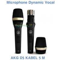 Mik Kabel AKG D5S Mikrofon Dynamic Vocal / AKG D5 S + On Of Mik Microphone Karaoke Audio Sound System