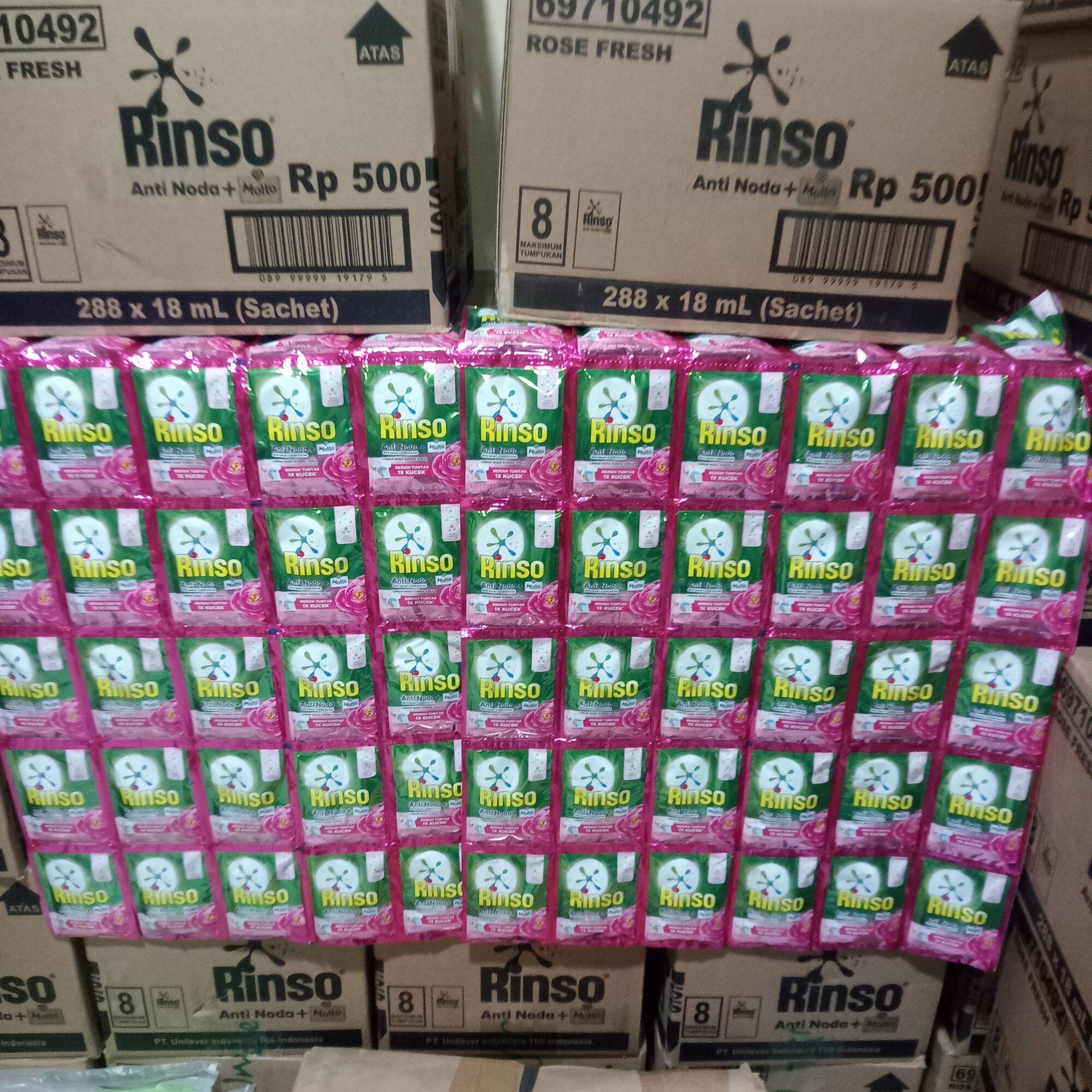 Jenis Rinso rinso cair / deterjen cair / rinso kemasan renceng / rinso 18 ml ...