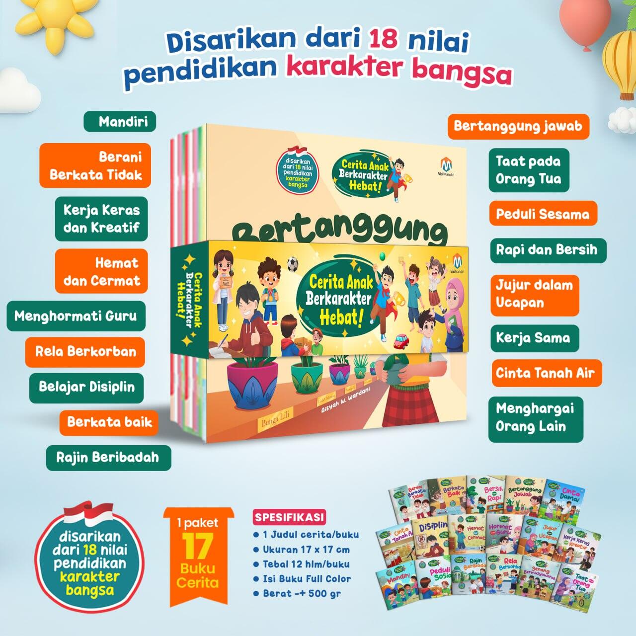 Family Buku Cerita Anak Berkarakter Hebat! Ziyadbooks /Buku Seri menghargai / Buku Murah Anak / 1 Set…