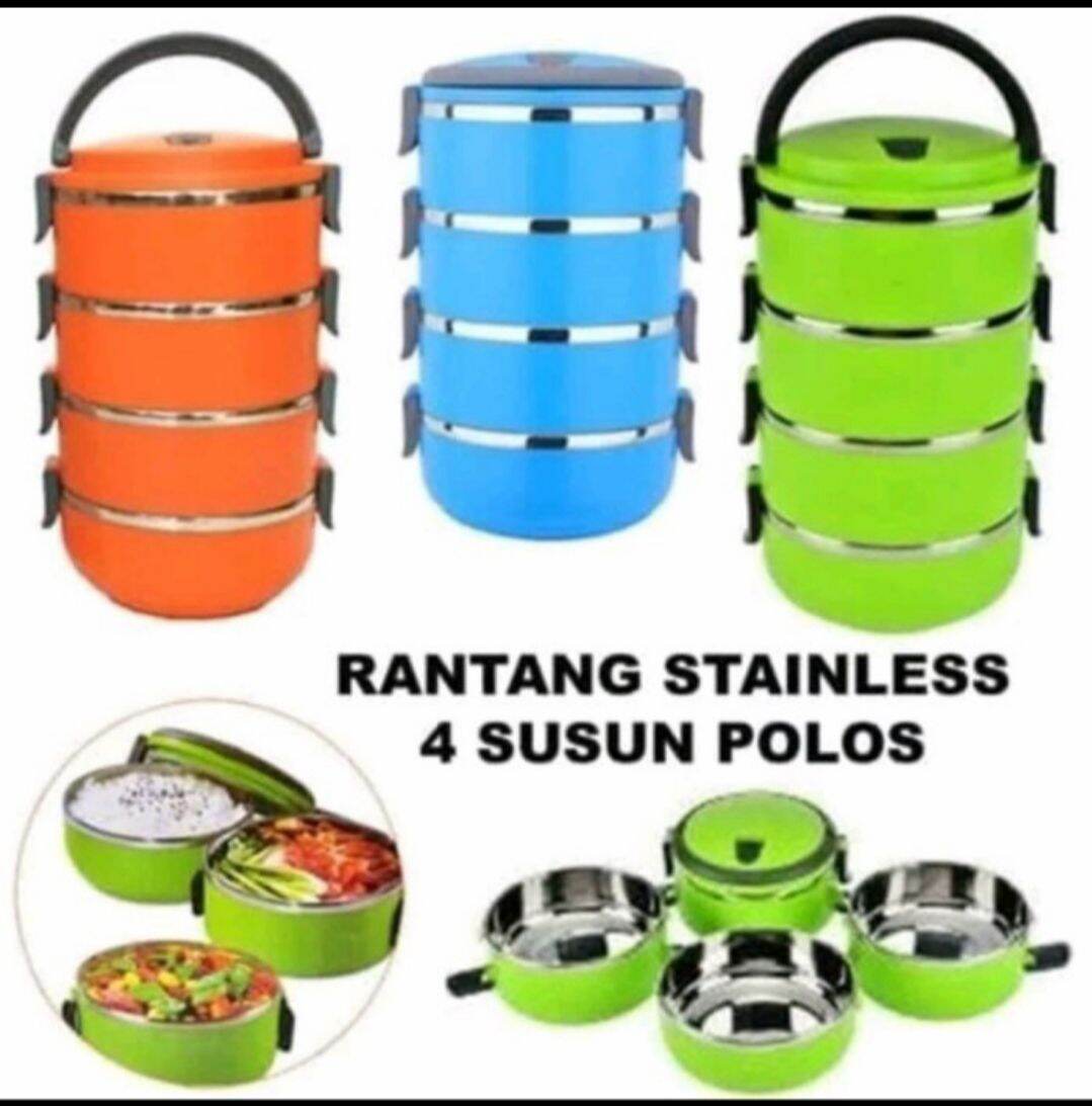 Lunch Box Rantang Susun 4 Warna Warni