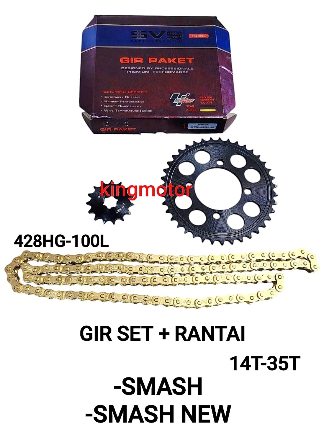 Super thick quality Suzuki Smash Lama smash New smash Titan Shogun racing gear set SVS 14t/35t Harga 99,900 rupiah*Gratis Ongkir