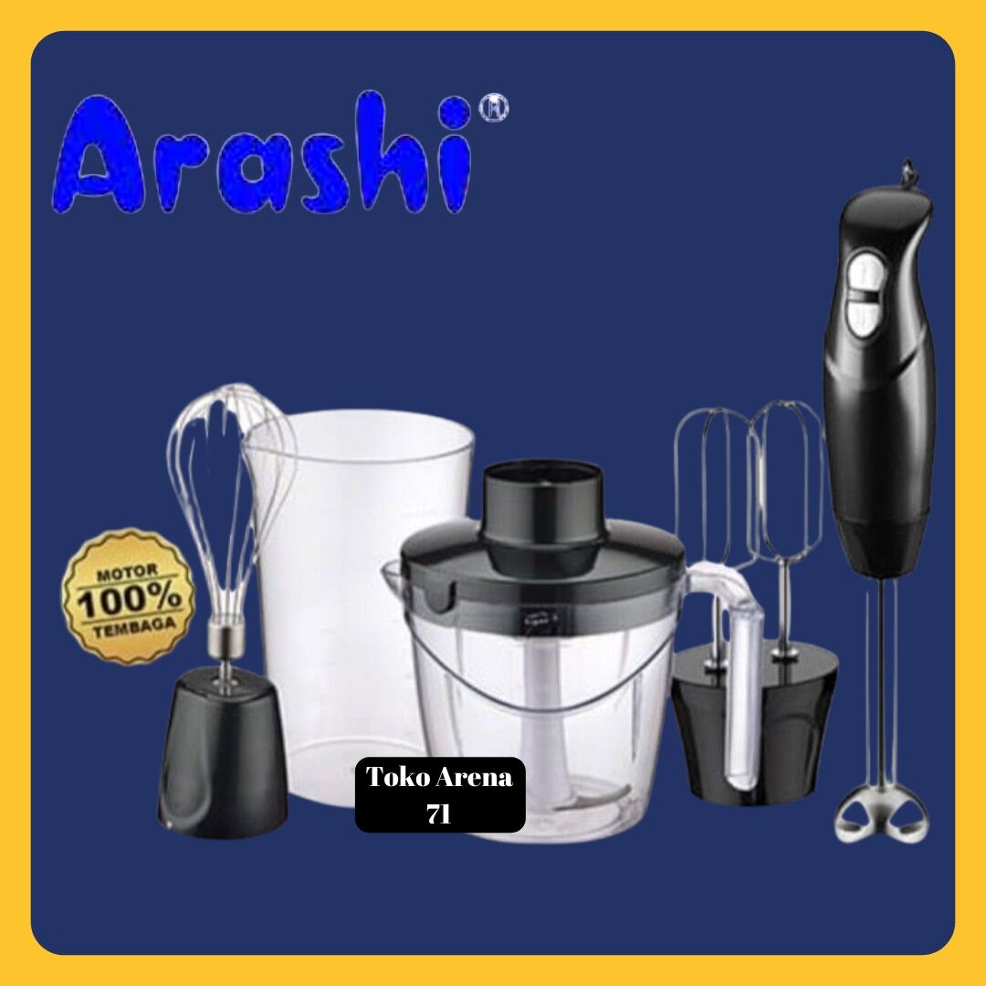 Arashi Blender Tangan / Hand Blender / Juicer / chopper 5in1 Arashi AHB