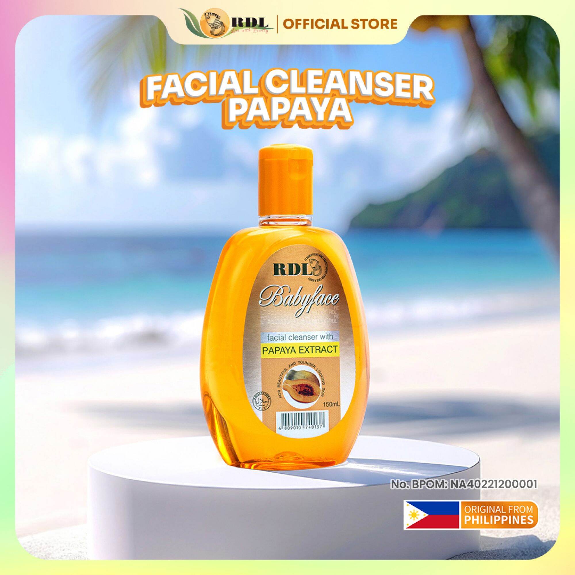 RDL Facial Cleanser Papaya Extract - Pembersih Wajah Face Wash Debu dan Kotoran Makeup Wajah Baby...