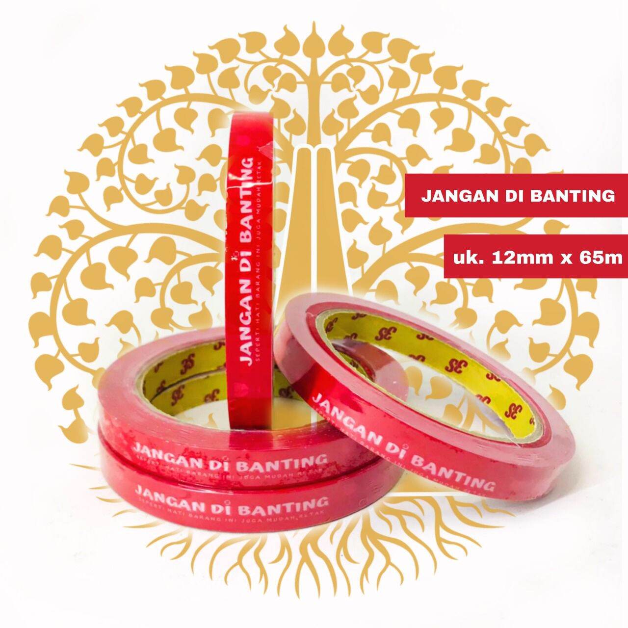 Isolasi printing jangan di banting / lakban printing jangan di banting