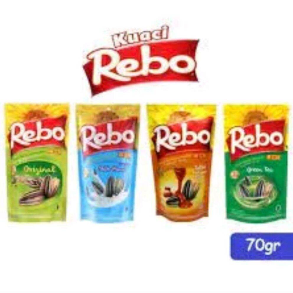 Kuaci Rebo 70gr Kwaci Biji Bunga Matahari All Varian Milk Caramel