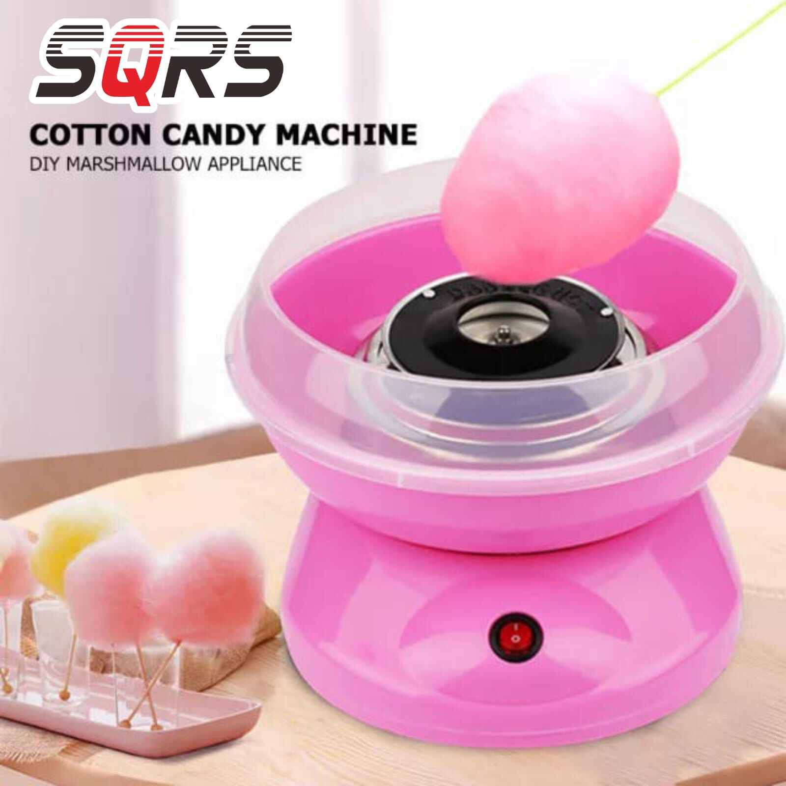 White home electric DIY children candy maker portable cotton sugar floss machine for girls and boys birthday parties gift Cotton candy machine cotton candy machine 
