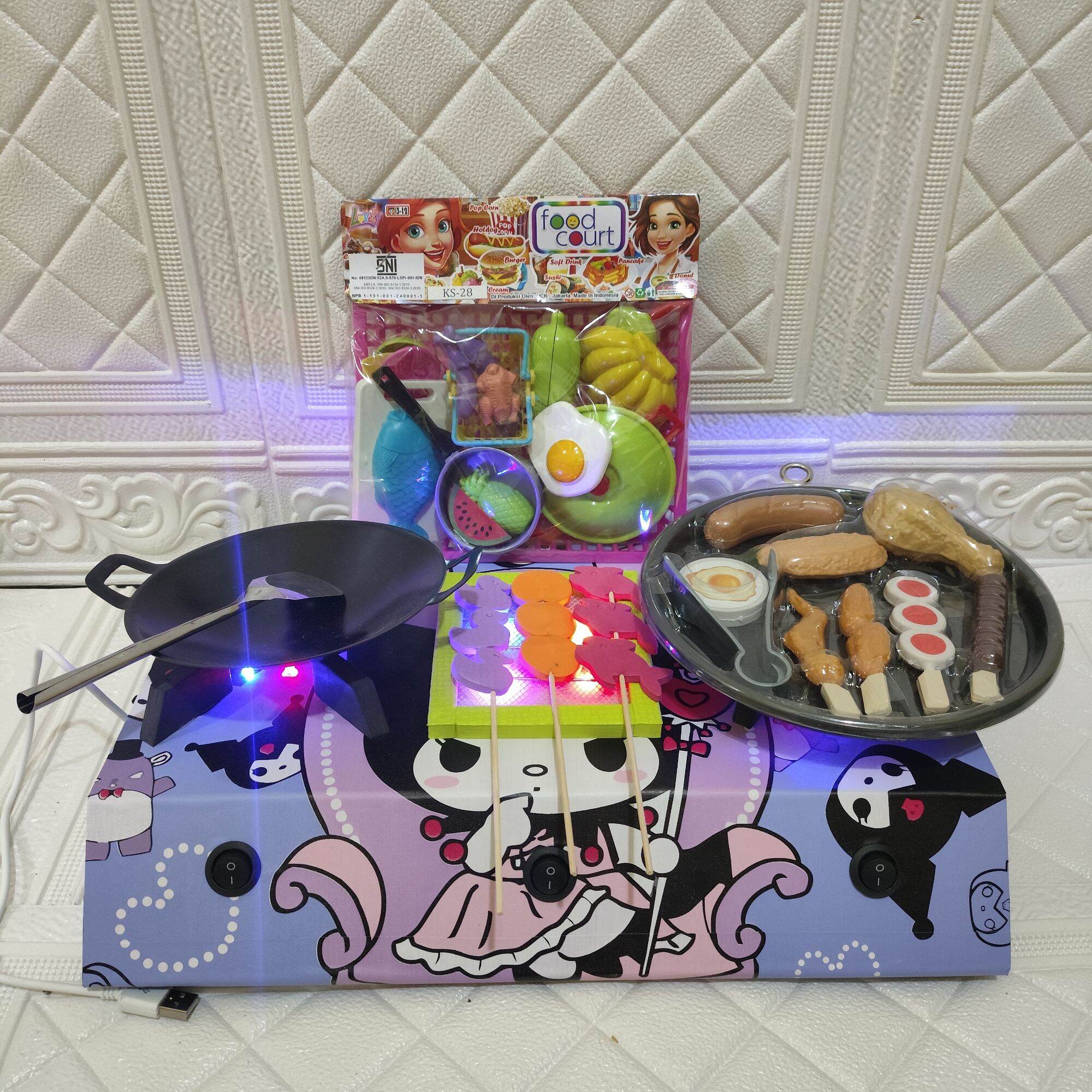 Kuomi Queen's led cooker cooking toys are suitable for hadiah and toys Koky little ones use music