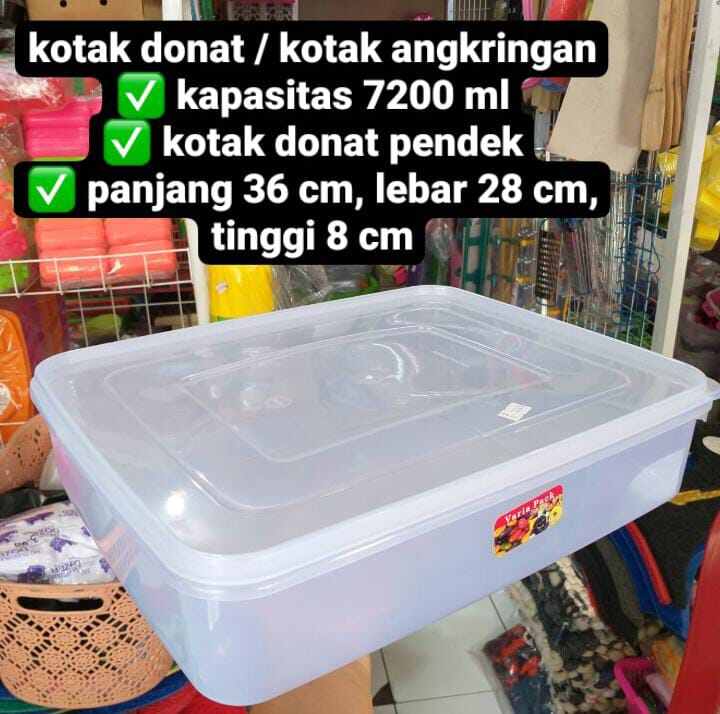 Kotak donat 7200 ml / kotak angkringan / box kue / kotak jajan / tempat