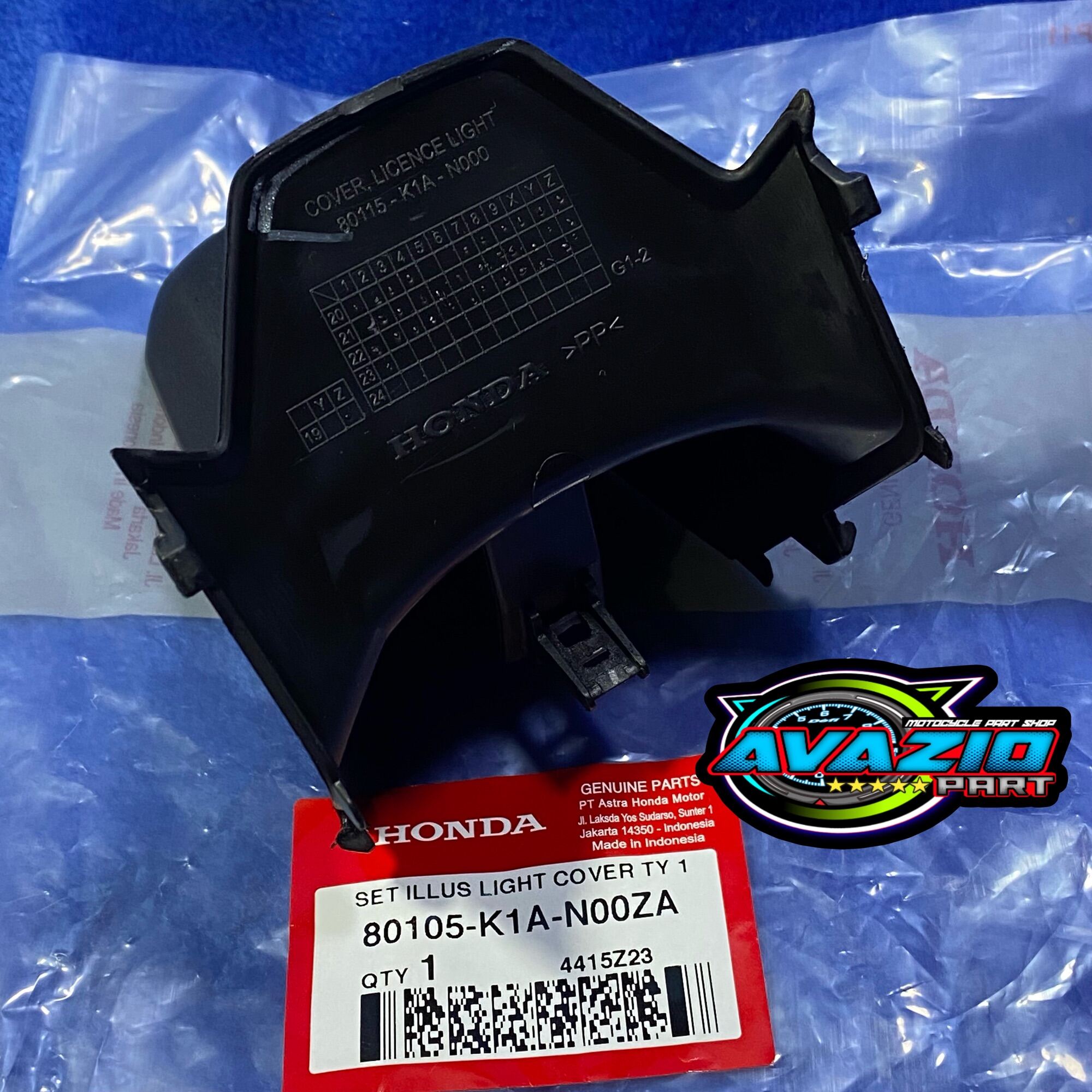 cover lampu plat nomer belakang beat deluxe beat street k1a 2020 - 2023 original. 