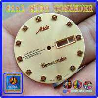 Plat Dial jam MIDO Commander 8439 kuning Original movement 2836