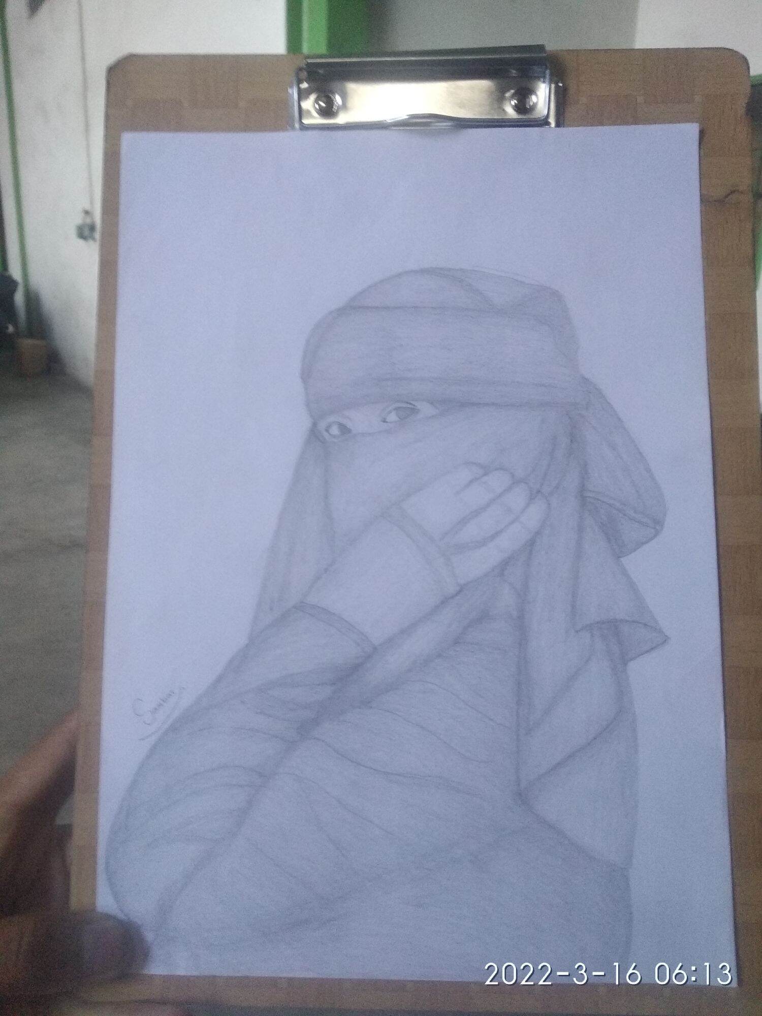 Hasil Sketsa Wanita Bercadar | Lazada Indonesia