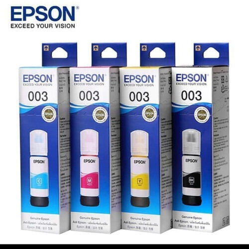 GRATIS ONGKIR.........1 SET Tinta Printer Epson 003 Original Premium Support Tipe : L3110, L3150, L1110, L3100, L5190, L3101. Harga 124,000 rupiah*Gratis Ongkir