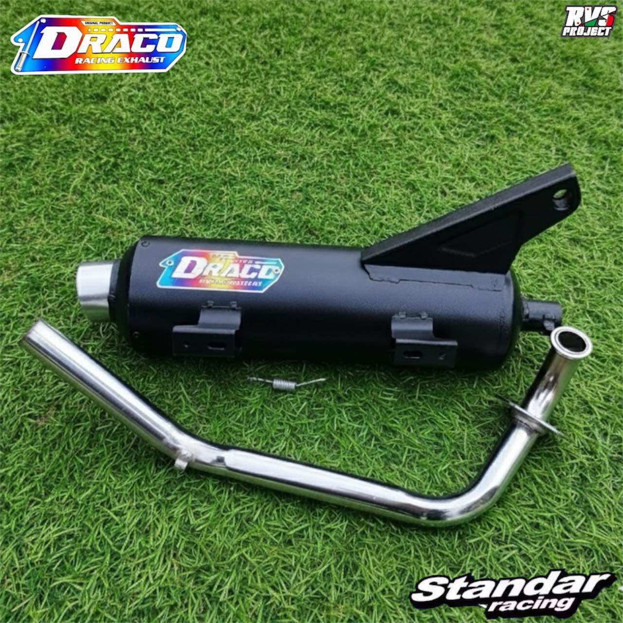 Knalpot Bas Gerung Draco Exhaust Rainbow Beat Karbu Beat Fi Beat Delux Beat Esp Beat Pop Scoopy Beat Stretch Vario Genio Beat New All Series Honda Metic Harga 120,000 rupiah*Gratis Ongkir