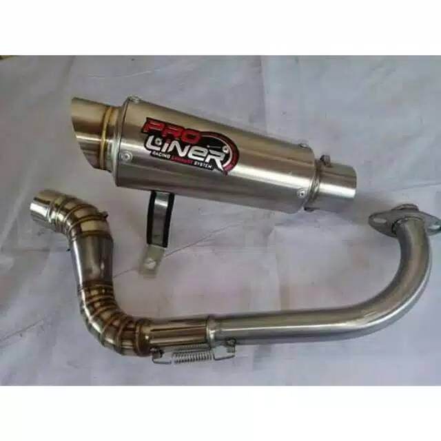 Knalpot Racing Proliner Polos Full Stainless Buat Motor Beat Mio Vario ...