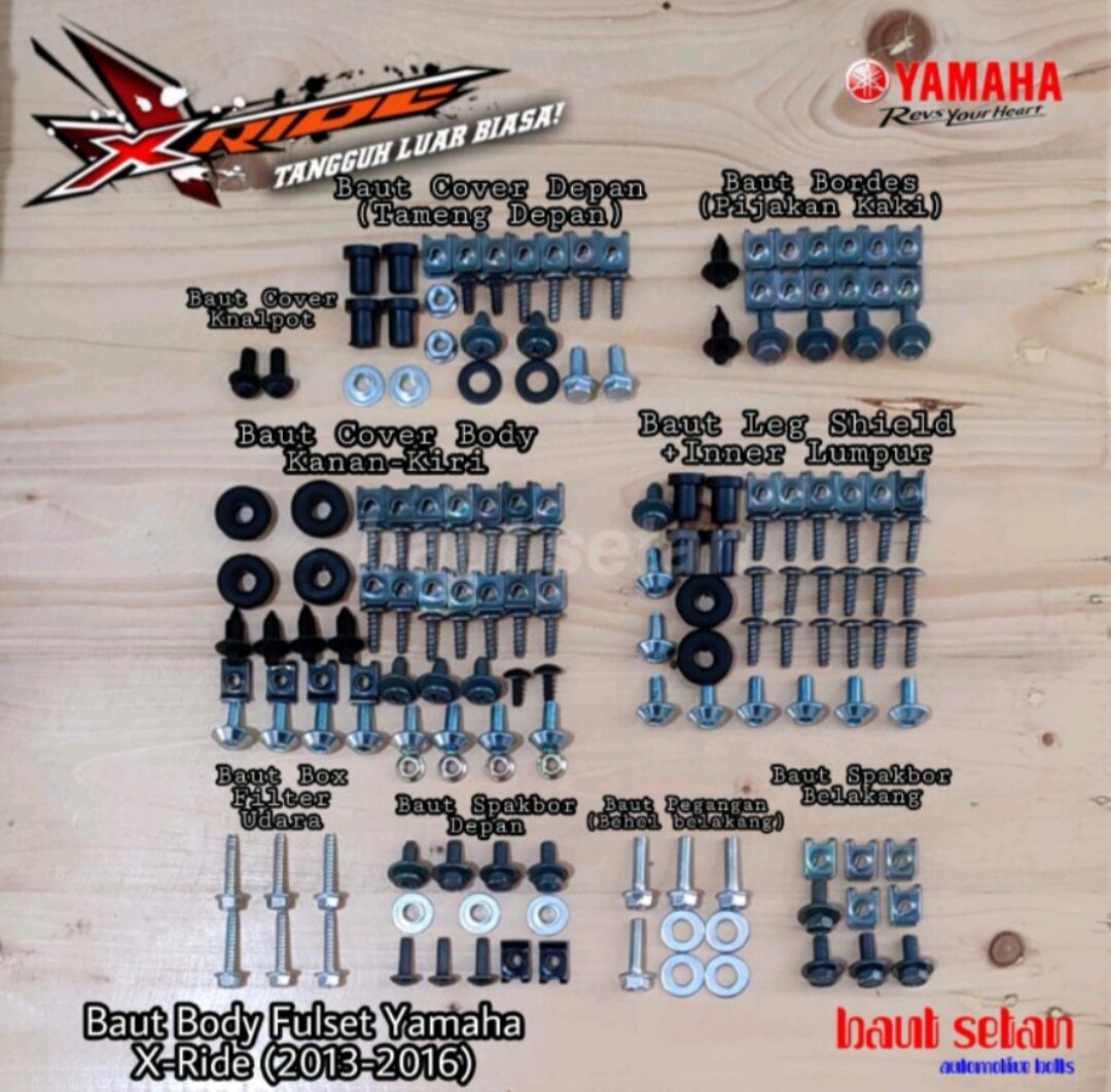 Baut Full Set Body Yamaha X Ride Baut Lengkap Full Body Yamaha X Ride Lazada Indonesia