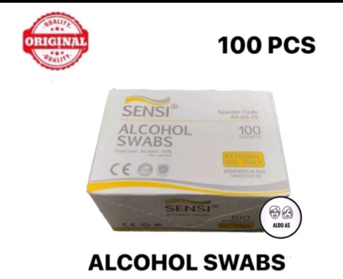 Sensi Alcohol Swabs Isi 100 Pcs Lazada Indonesia