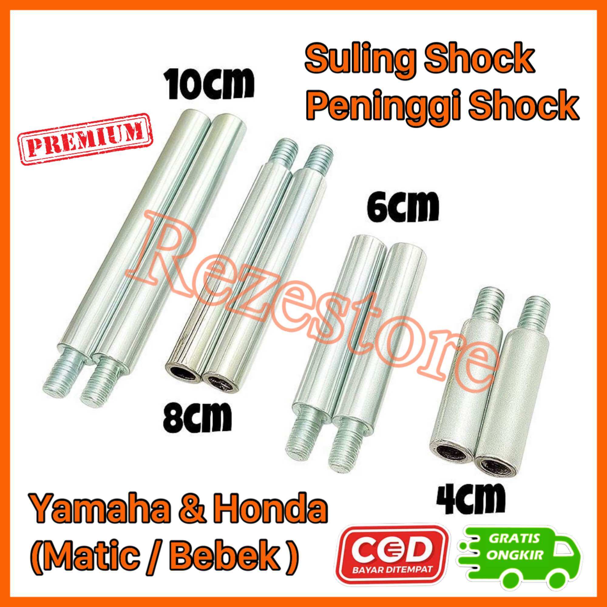 Promo Peninggi Shock Depan Motor Honda / Yamaha Universal Suling Shock Matic / Bebek Sepasang Ukuran 4cm 6cm 8cm 10cm ( Bisa COD ) Harga 9,999 rupiah*Gratis Ongkir