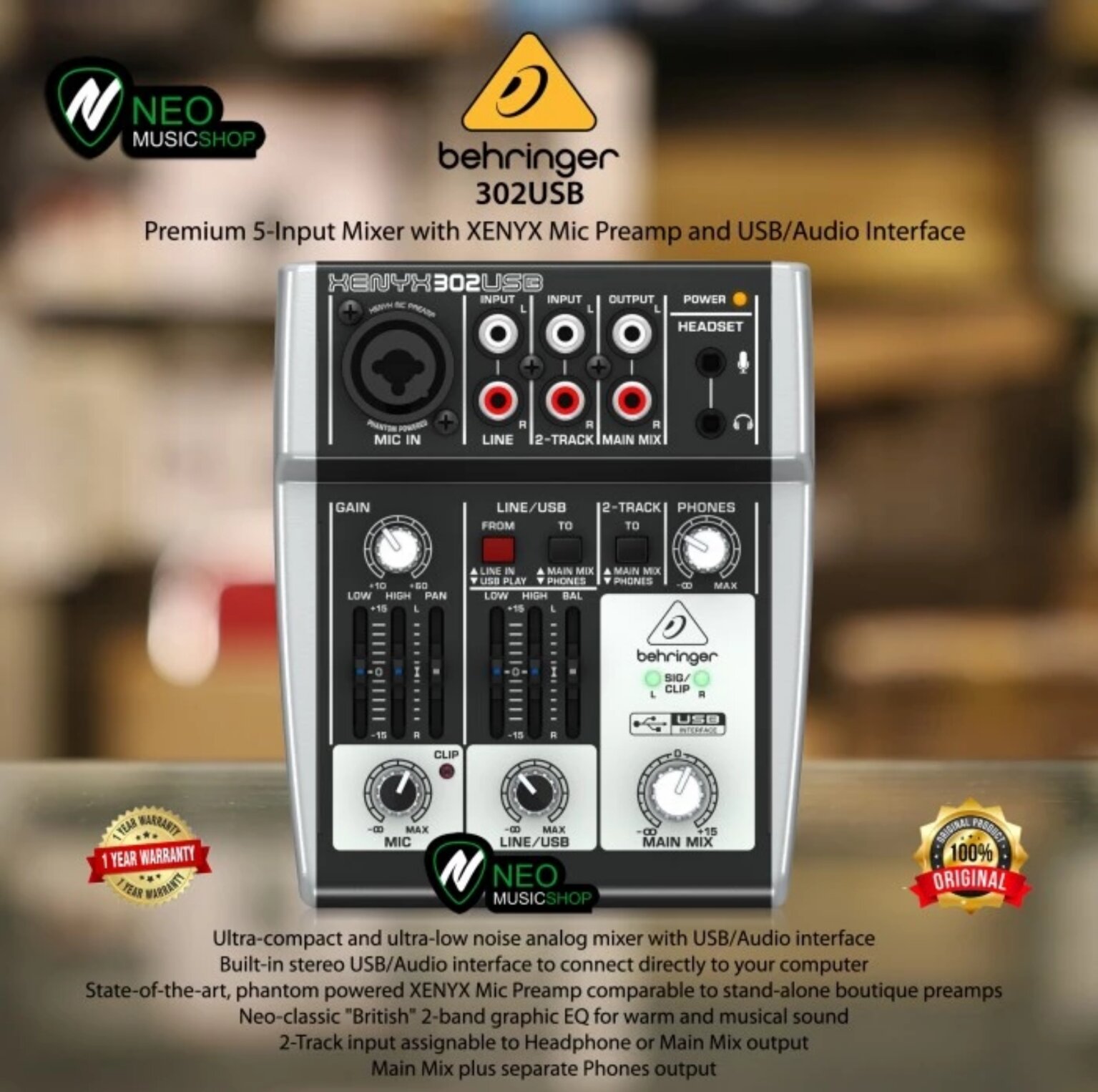 Behringer Xenyx 302USB / Xenyx 302USB Audio Interface Lazada Indonesia