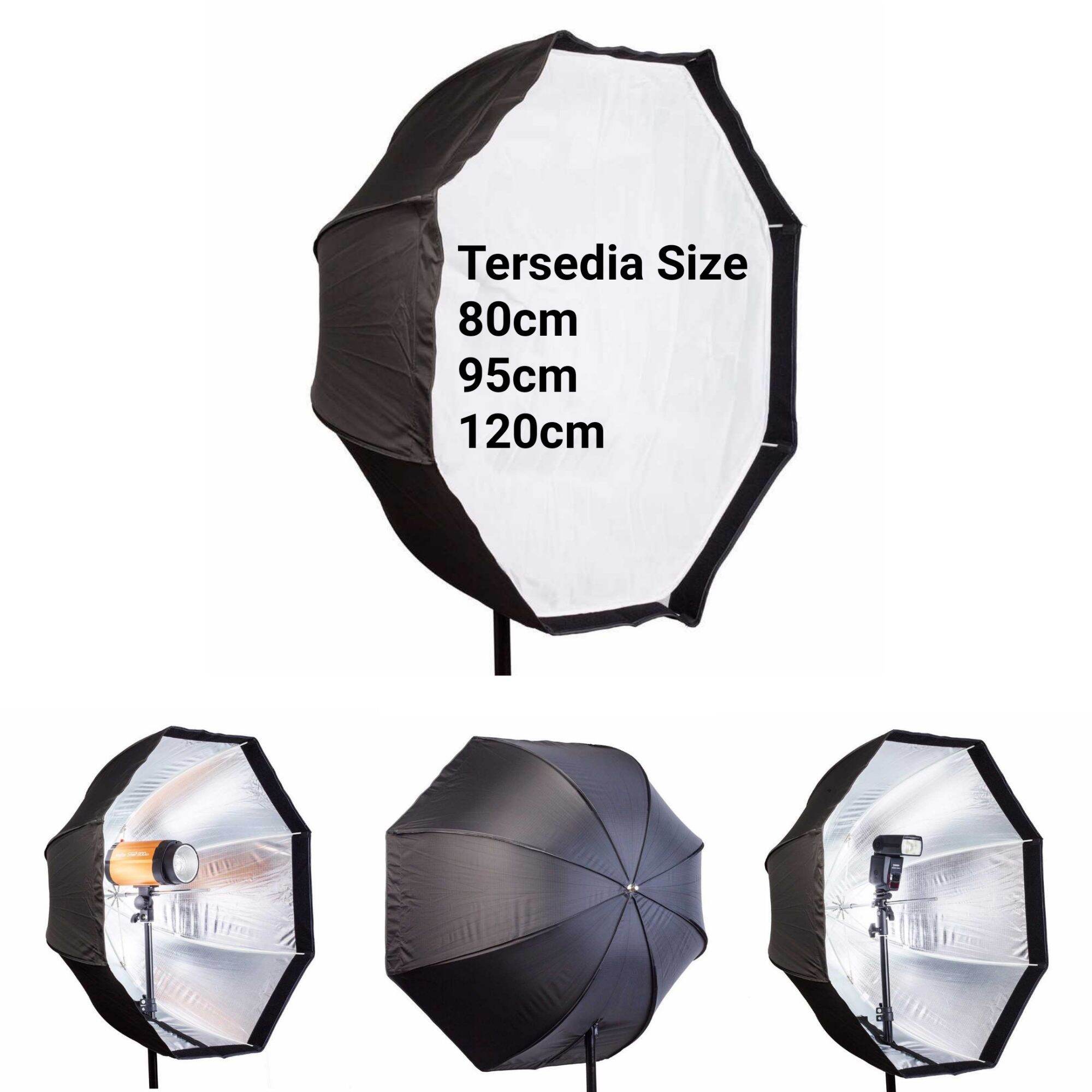 Payung Octagon Softbox Reflektor Untuk Flash Speedlight 120cm Lazada