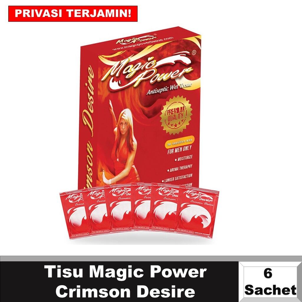TISU MAGIC POWER MERAH ISI 6 SACHET LEBIH TAHAN LAMA DARI YG LAINNYA ...