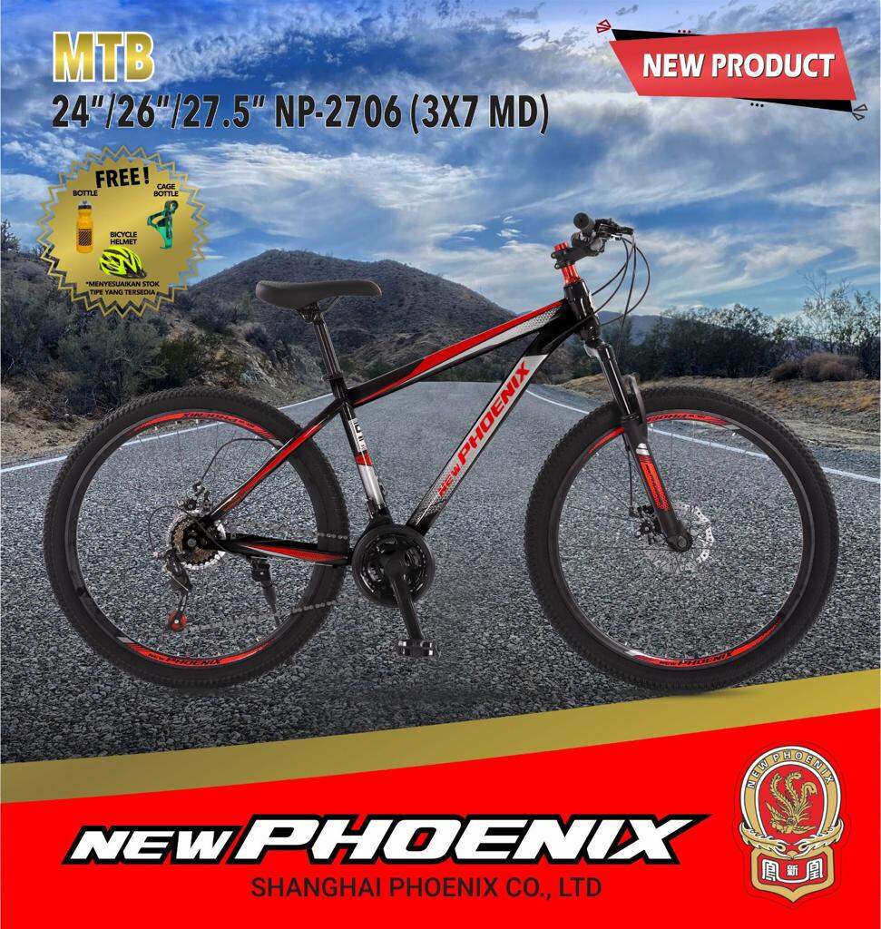Sepeda Gunung MTB New Phoenix 3x7 MD 27,5 | Lazada Indonesia
