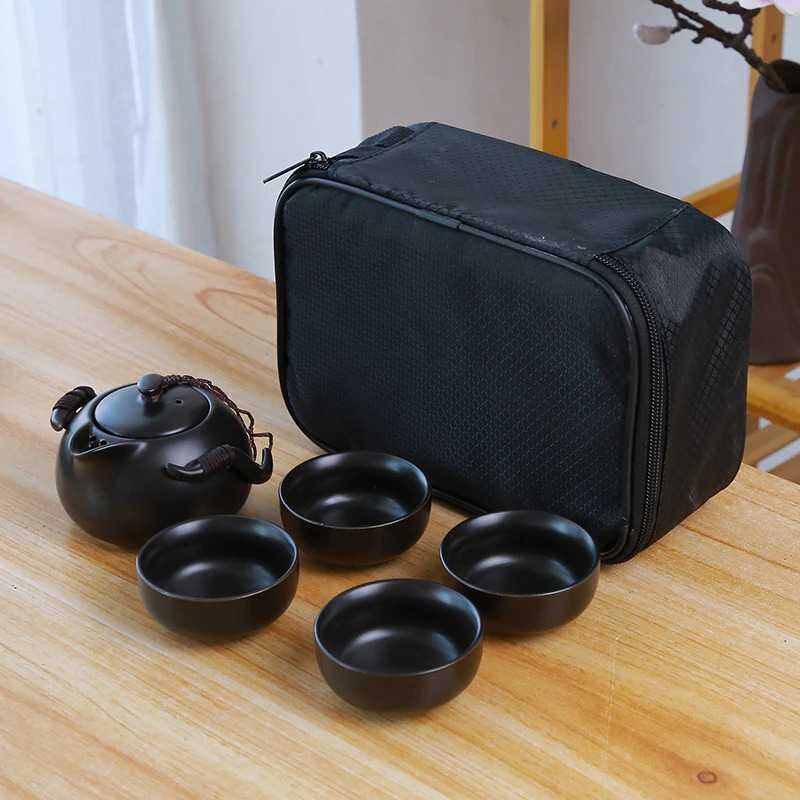 Teko Teh China Kuno Tradisional Keramik Set 6 in 1 Pitcher Cangkir Teko Teapot Maker Chinese Japan
