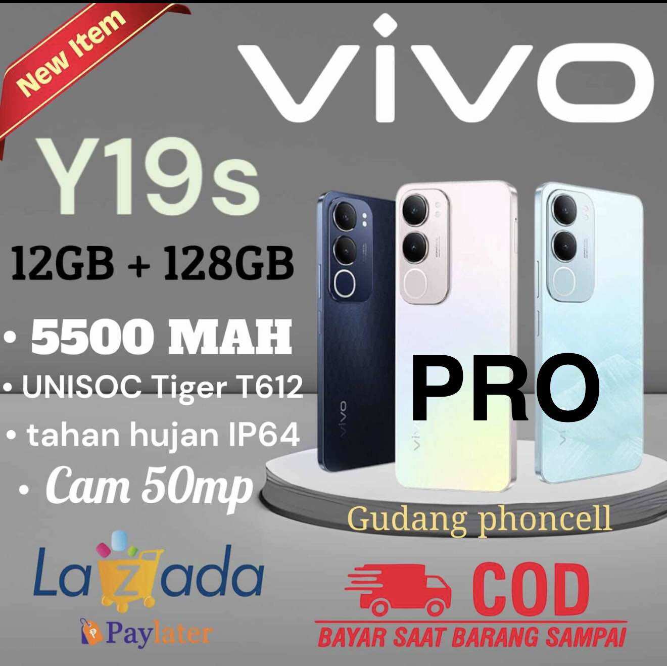 Vivo Y19S Pro Ram 12 + 128 Gb Unisog T612 50 Mp Camera Official 1 Year Official Warranty (Registered Imei) Harga  1,445,000 Ringgit*Penghantaran Percuma
