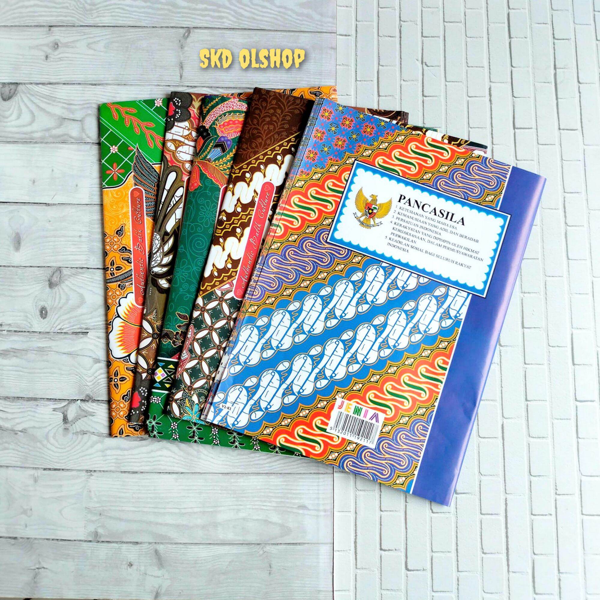 Sampul buku tulis Batik ukuran KWARTO buku biasa ( isi 10 lembar)