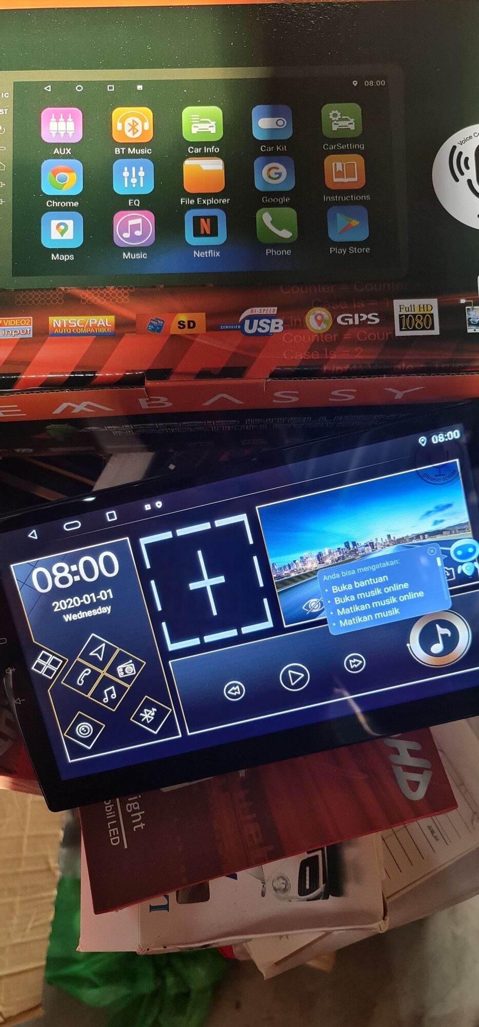 New Android 10inch Embassy DSP T5L VoiceCommand, Support Camera 360 Harga 1,350,000 rupiah*Gratis Ongkir