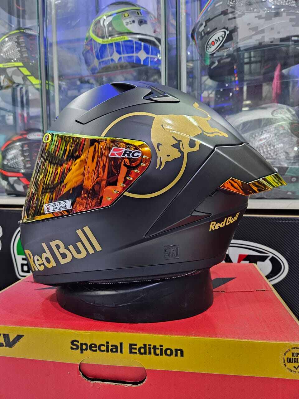 HELM ALV GENESIS PAKET GANTENG REDBULL FULLFACE SNI ORGINAL Harga 550,000 rupiah*Gratis Ongkir