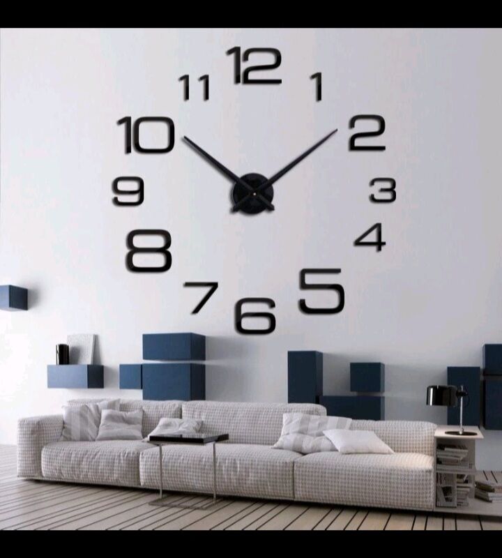 Jam dinding tempel DIY analog 3D / Jam dinding super jumbo