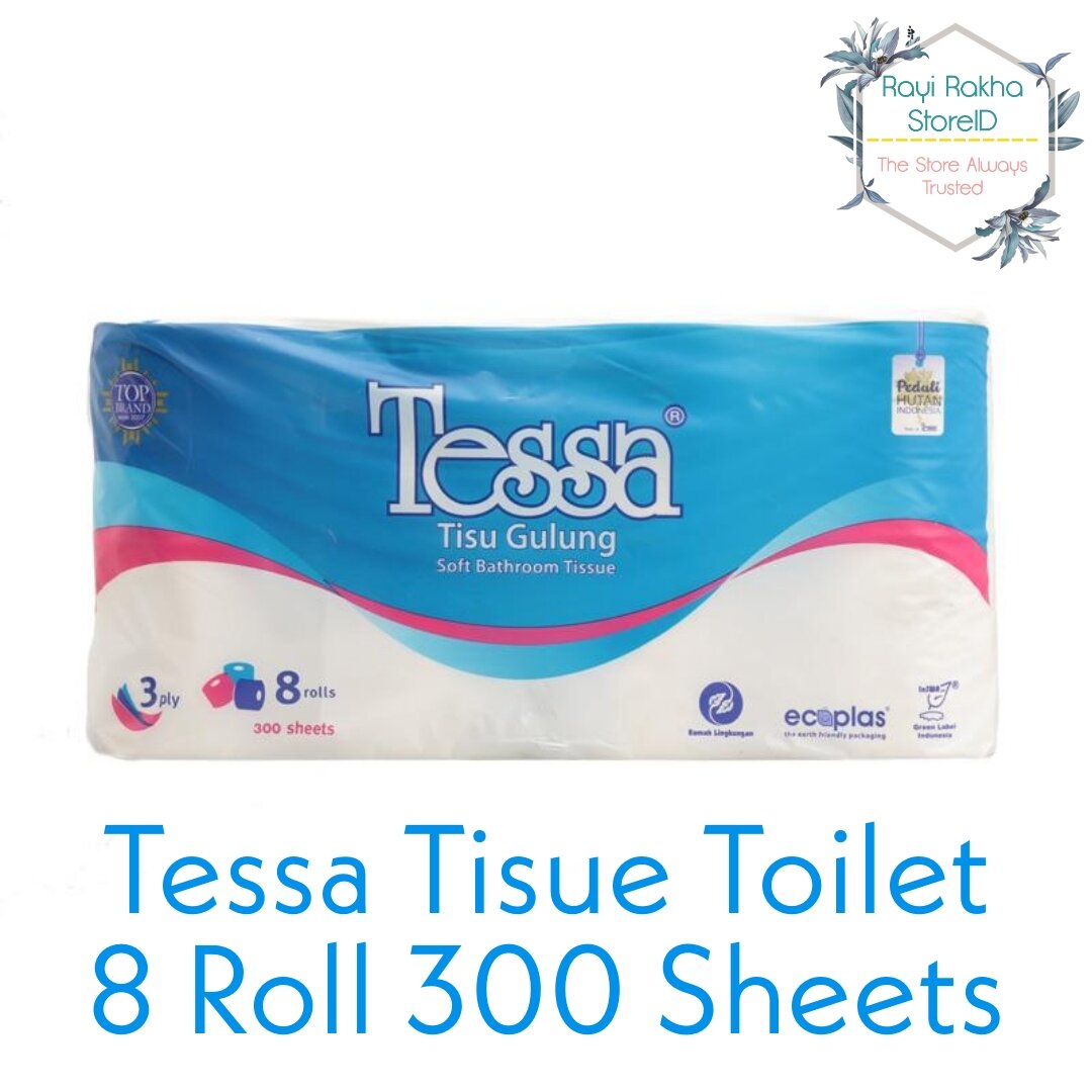 Tessa Tissue Toilet Isi 8 Roll 300 Sheets / Tessa Tisue Badroom Toilet ...