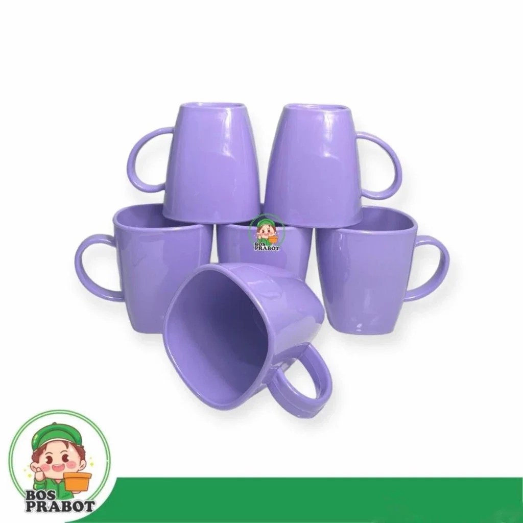 6 PCS MUG KOPI MELAMIN 300ML / 6 PCS MUG MELAMIN MEWAH / 6 PCS GELAS GAGANG MELAMIN / MUG SEMI MELAMIN…
