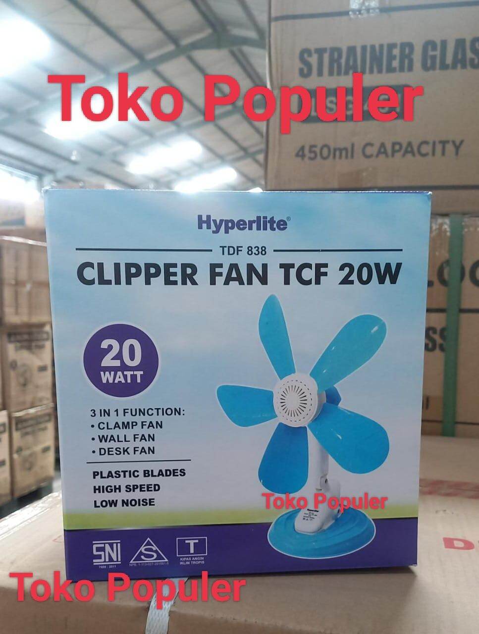 hyperlite kipas angin duduk / kipas angin jepit clip fan 20 watt 20W kipas angin meja / kipas ang...