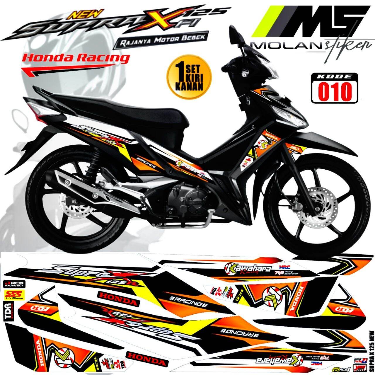 Decal Sticker Striping Variasi Supra X 125 Fi 2016-2022 New Honda Supra ...