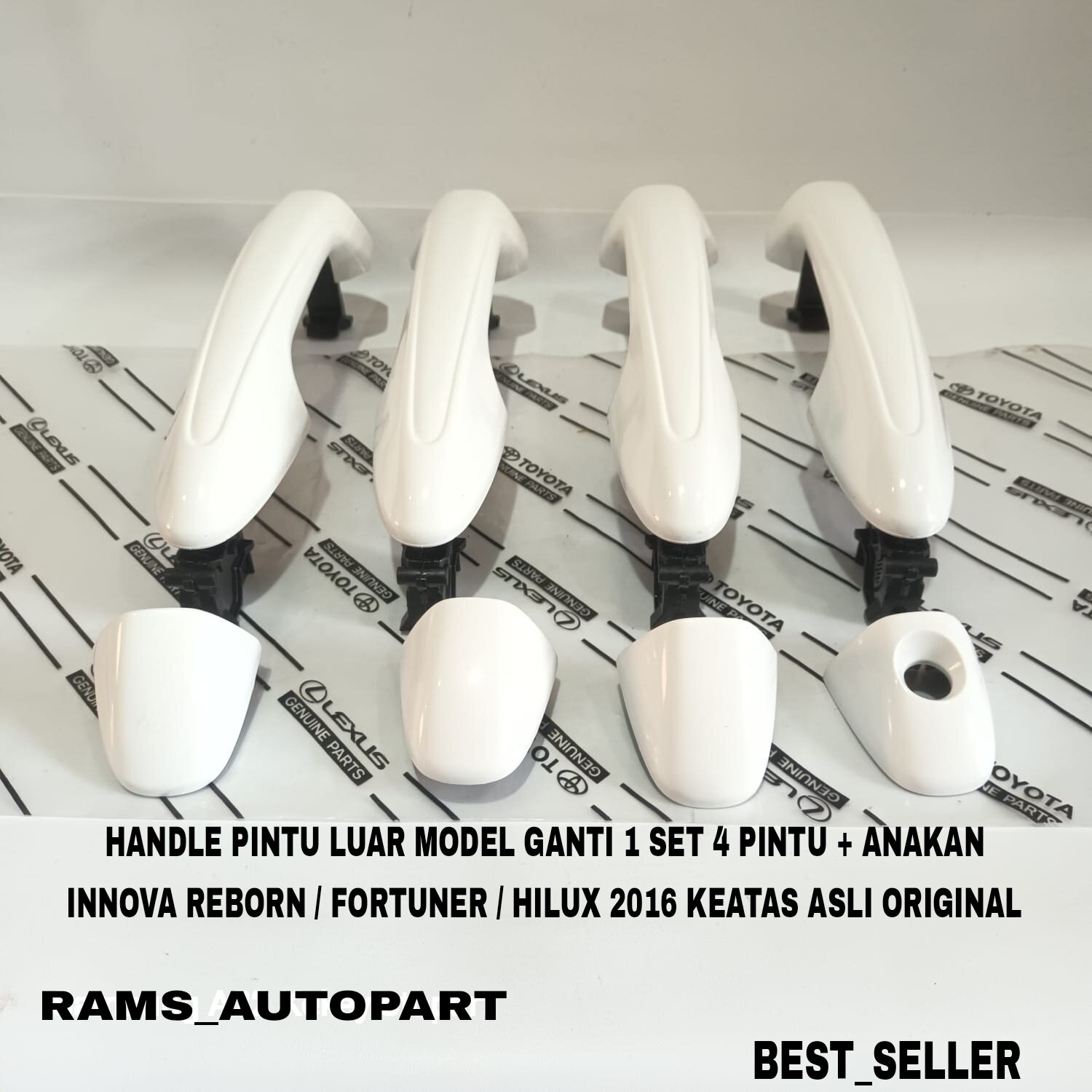 handle hendel pintu luar set warna putih original innova reborn fortuner vrz hilux 2016 keatas Giá 350,000 Đồng*Miễn phí vận chuyển