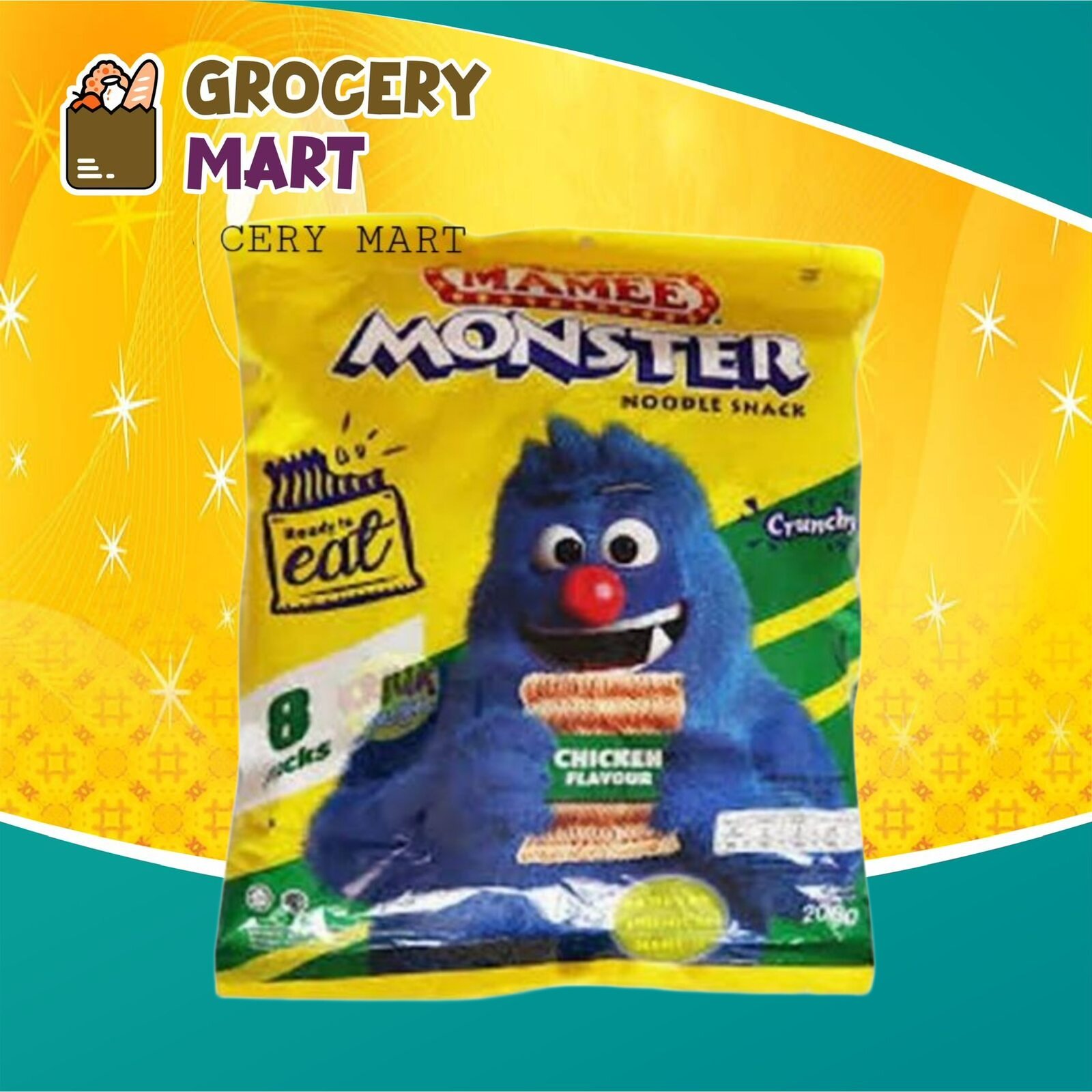 Mamee Monster Chicken 200gr Mie Monster Mie Kremes Lazada Indonesia