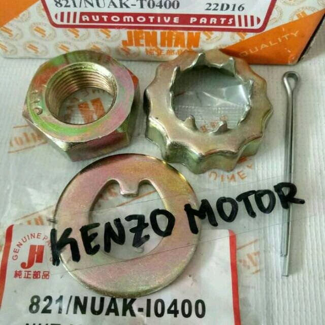 MUR AS RODA DEPAN SET NUT AXLE FRONT KIT KIJANG SUPER KAPSUL 5K 7K hiace Harga 25,000 rupiah*Gratis Ongkir