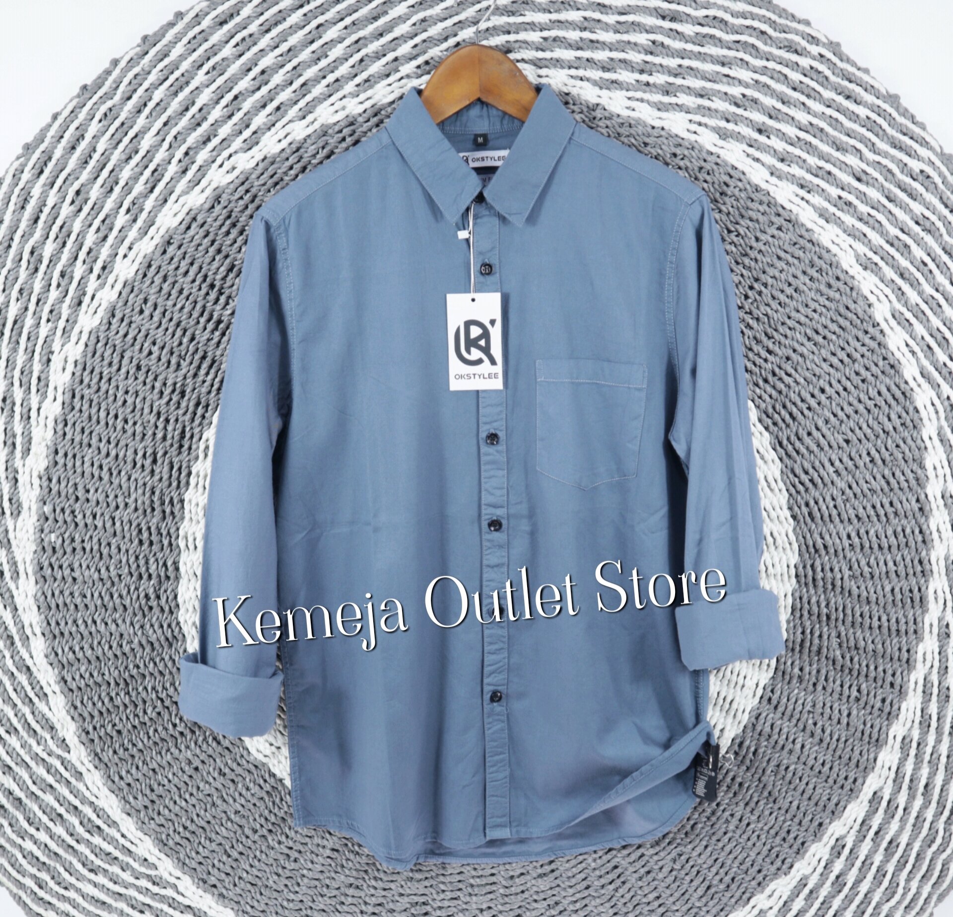 Kemeja Formal Pria Lengan Panjang Polos Katun Slim Fit Premium Quality