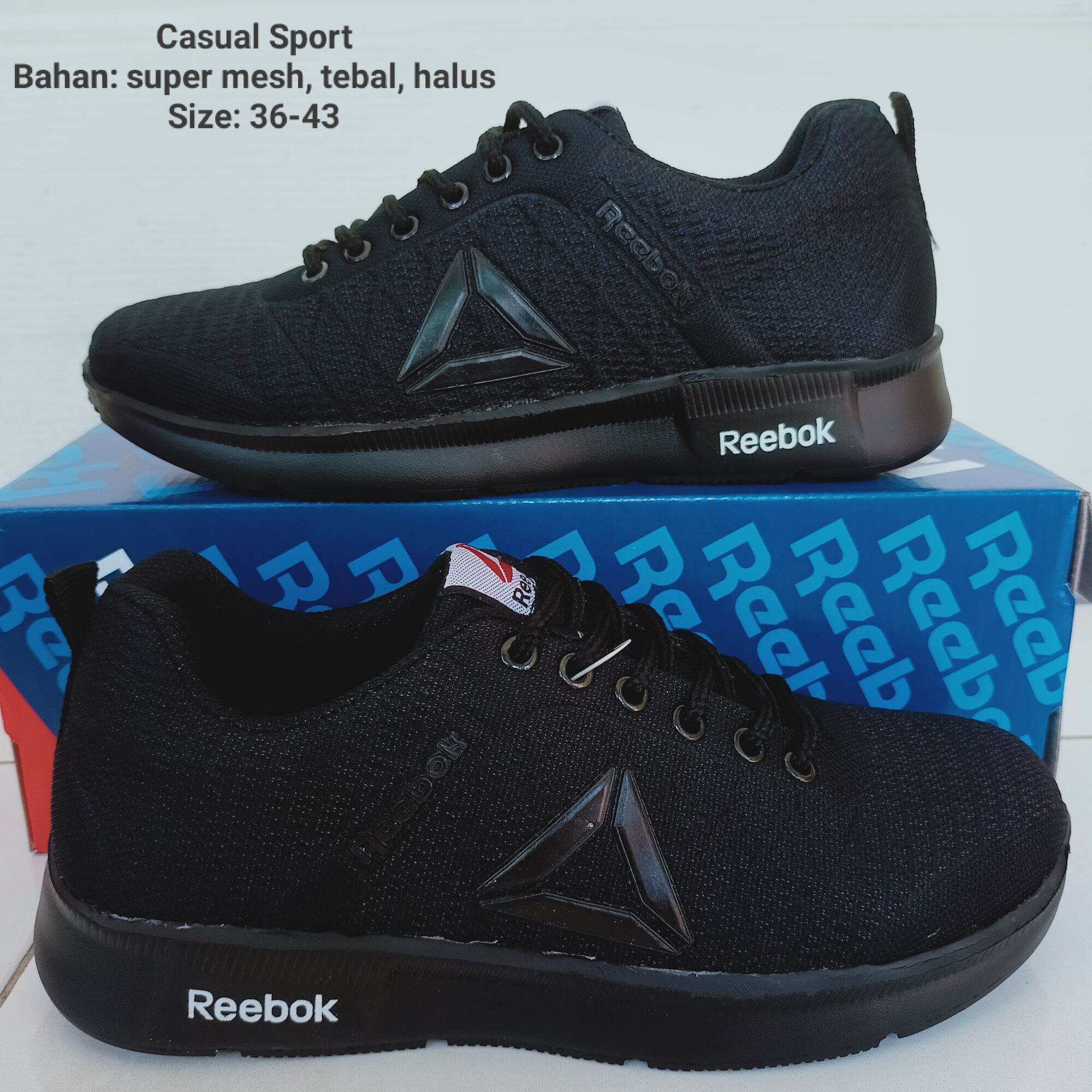 reebok hitam polos