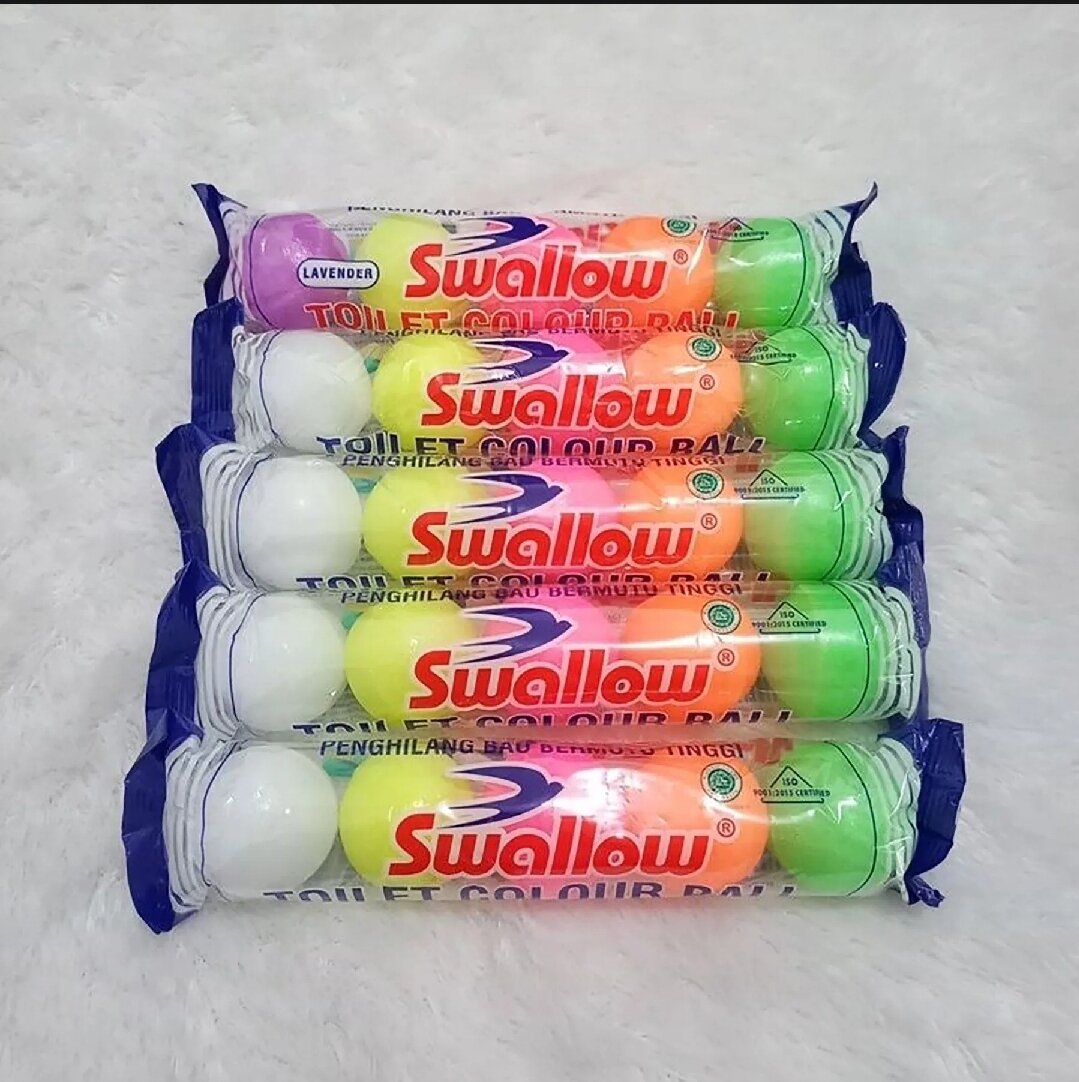 Swallow kamper toilet ball 5's colour Harga  20,500 rupiah*Gratis Ongkir