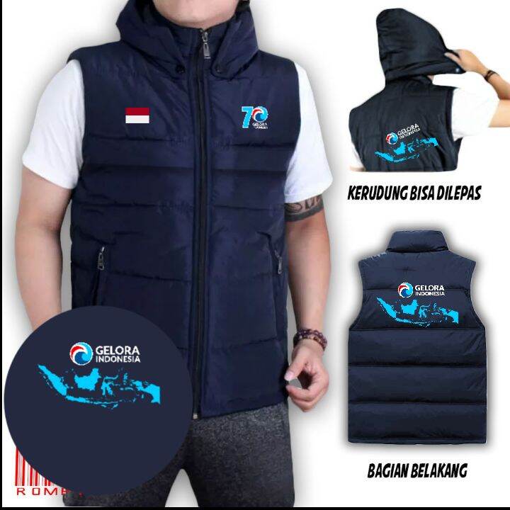 Jaket Partai Gelora model rompi terbaru request gratis | Lazada Indonesia