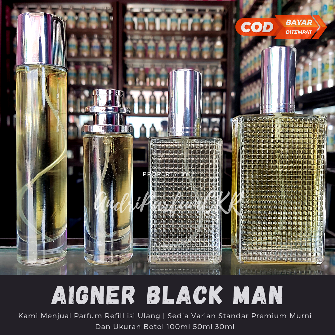 PARFUM AIGNER BLACK PRIA MURNI TAHAN LAMA NON ALKOHOL MINYAK