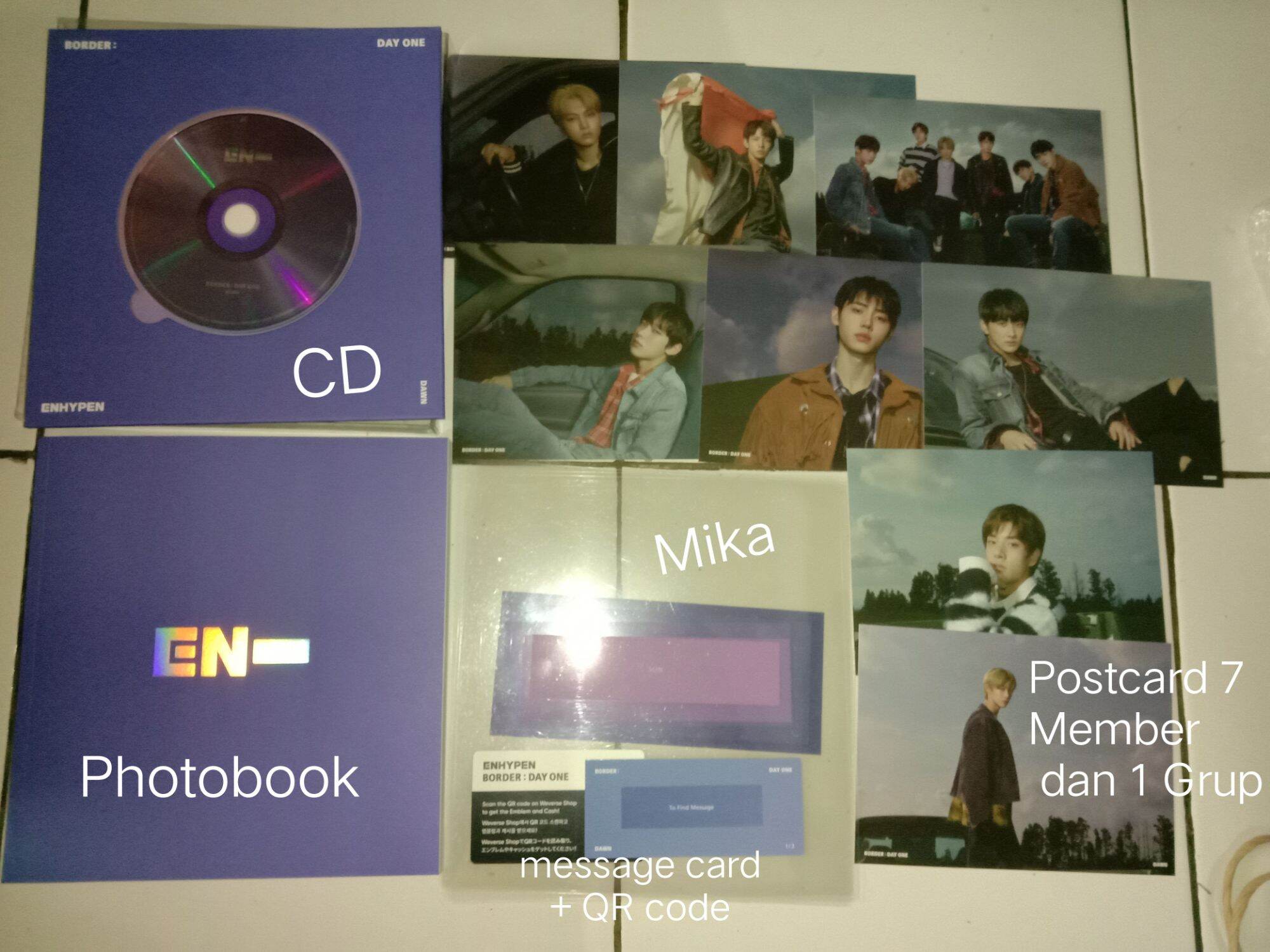 Album Only (Albumnya Saja) Enhypen Border Day One Ver Dawn (NO POSTER ...